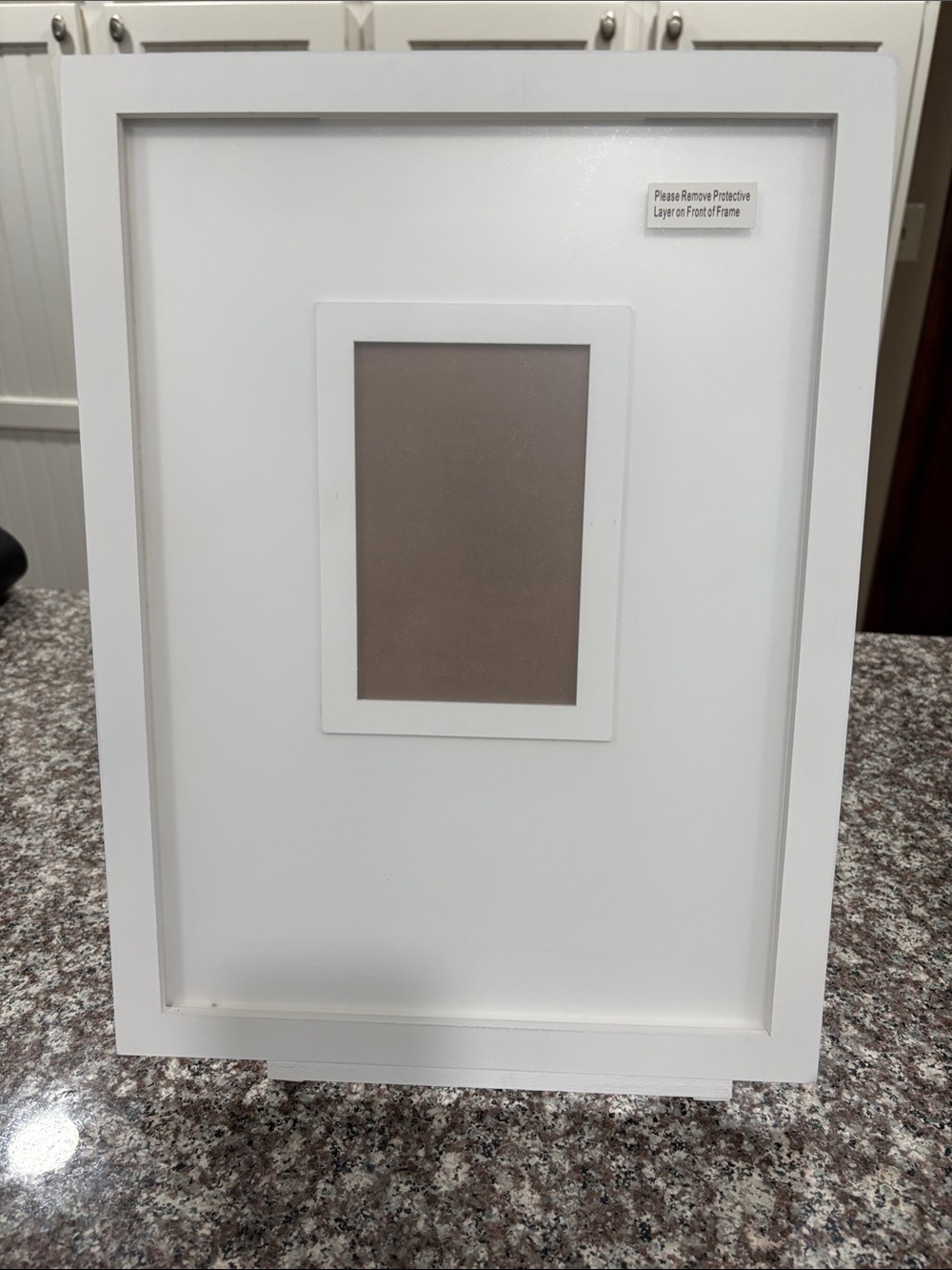 White Decorative Picture Frame with Inner Mat